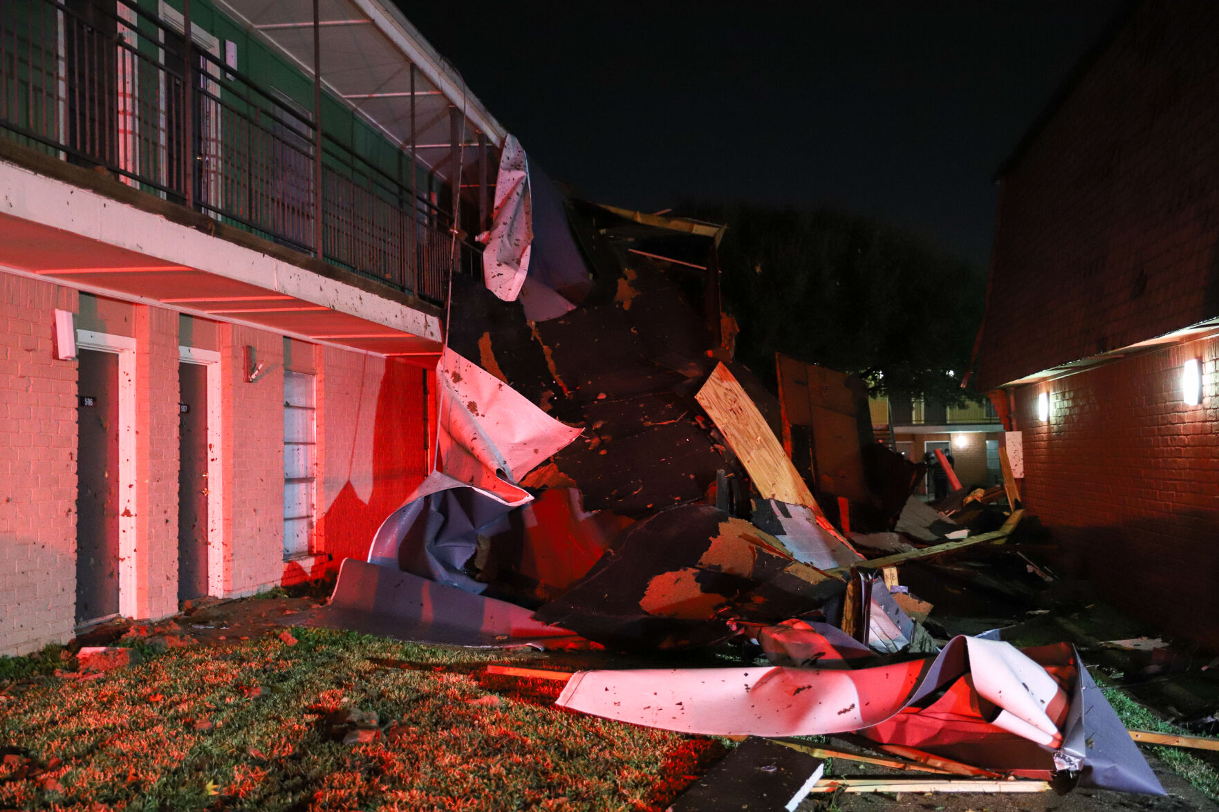 Photos: EF2 tornado in Arlington leaves roof damage, collapsed buildings in its wake